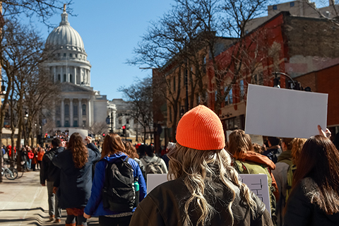 A stock photo of the Women's March on Capitol Hill in Washington D.C.